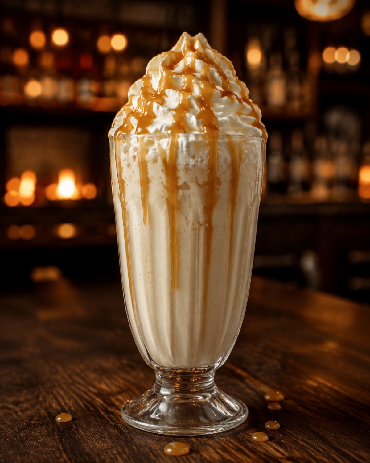 Salted-Caramel-Shake mit Sahne und Karamell